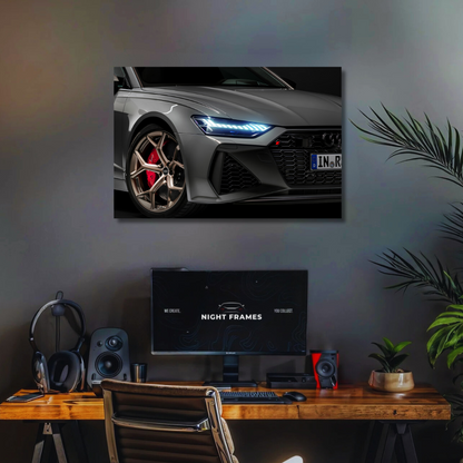 NightFrames Audi RS6 NEON Poster