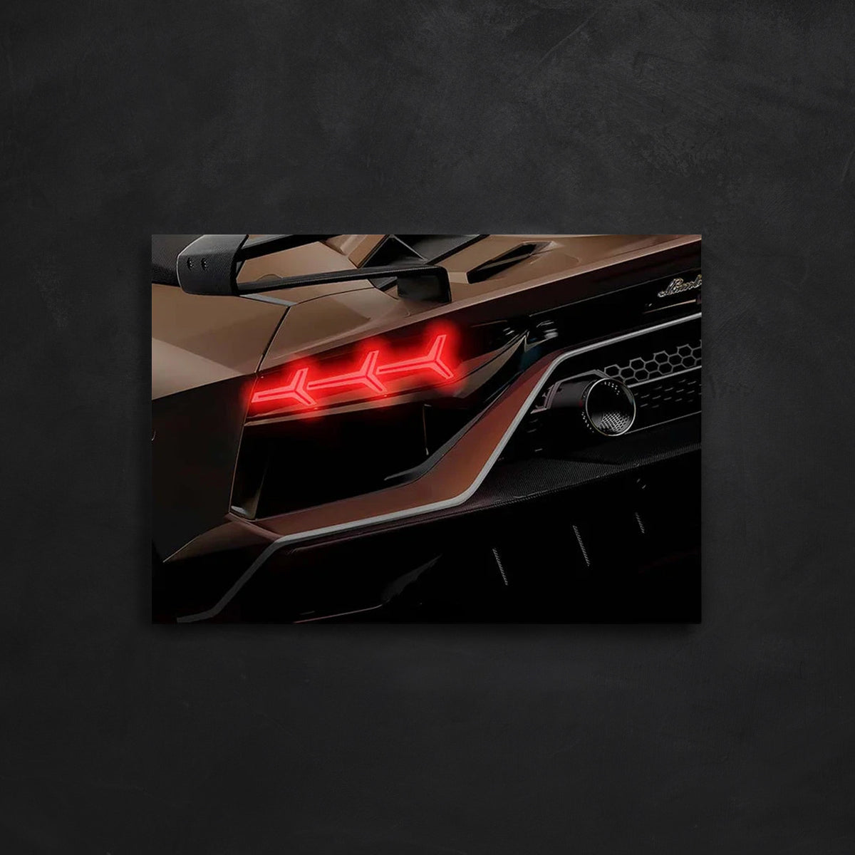 NightFrames Lamborghini Aventador SVJ NEON Poster