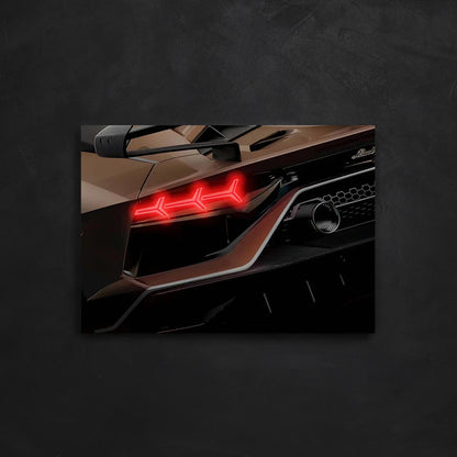 NightFrames Lamborghini Aventador SVJ NEON Poster